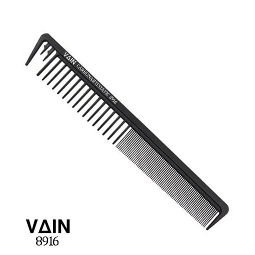 Picture of Vain Carbon Hair Comb Anti Static || Styling & Cutting Comb || Heat Resistant || 8916