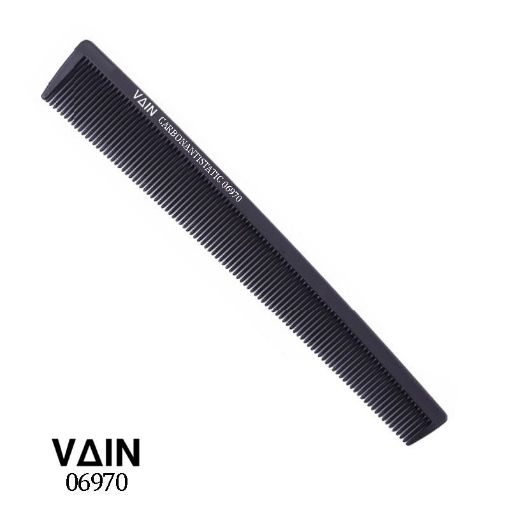 Picture of Vain Carbon Fibre Hair Cutting Comb || Black || 19x2.5 cm || 6970