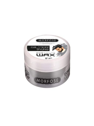 Picture of Morfose Silver Hair Color Wax || Temporary Color Hair Styling Cream Wax || 100 ml
