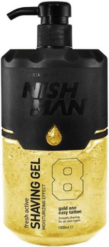 Picture of Nishman Shaving Gel 8 Gold One Easy Tattoo || 1000 ml