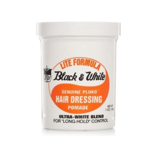 Picture of Black and White Pluko Lite Hair Dressing Pomade || 200 ml