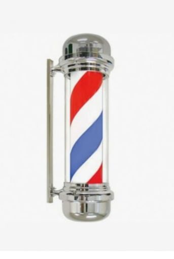Picture of Barber Pole with Blue, White and Red Stripes - Classic Design (71 cm)
