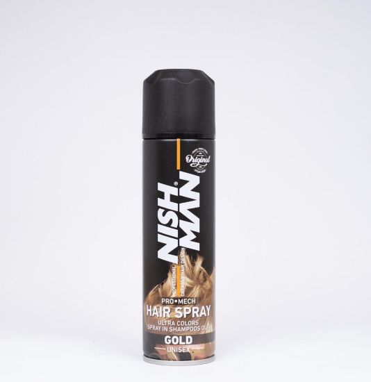 Picture of Nishman Colour Hair Spray || Gold || 150 ml