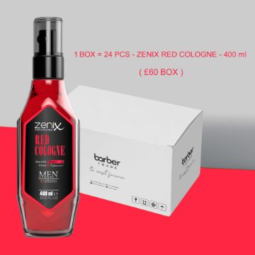 Show details for BOX = 24 PCS - ZENIX RED COLOGNE - 400 ml Picture of BOX = 24 PCS - ZENIX RED COLOGNE - 400 ml