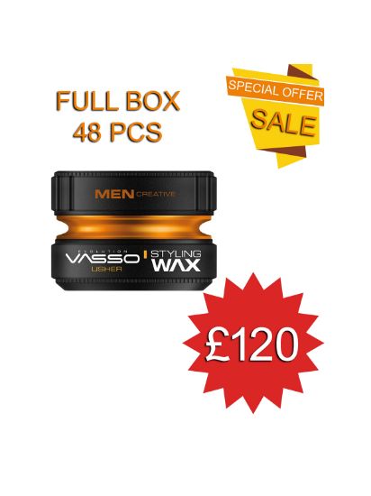 Picture of || BOX = 48 PCS || Vasso USHER Hair Styling Wax || 150 ml