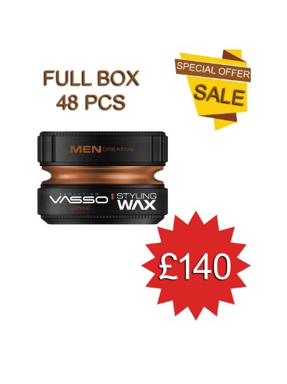 Picture of || BOX = 48 PCS || Vasso SPIKE Hair Styling Wax || 150 ml