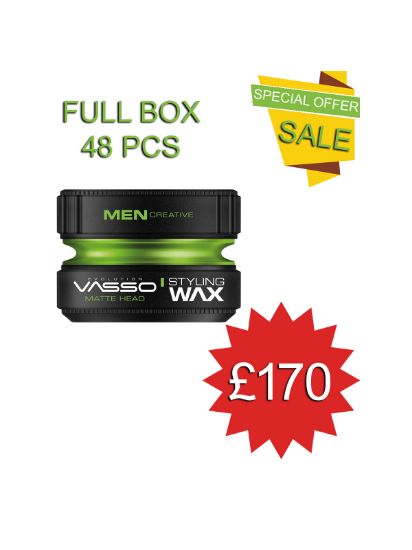 Picture of || BOX = 48 PCS || Vasso MATTE HEAD Hair Styling Wax || 150 ml