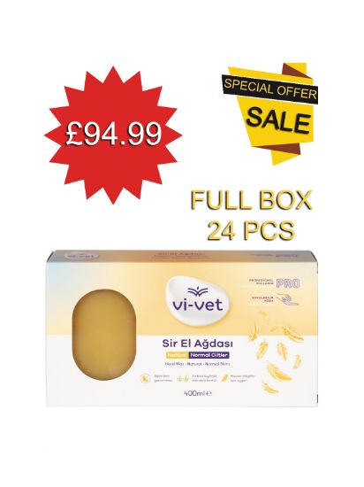 Picture of || BOX = 24 PCS || Vivet Hard Wax Naturel || 400 ml