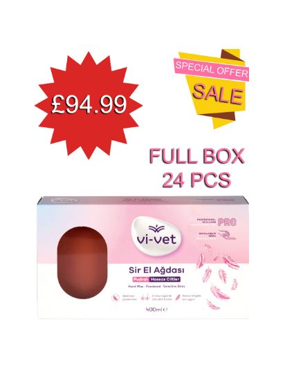 Picture of || BOX = 24 PCS || Vivet Hard Wax Pink|| 400 ml