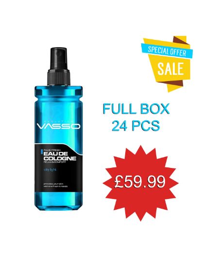 Picture of || BOX = 24 PCS || Vasso CITY LIGHT Cologne || 370 ml