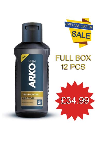 Picture of 12 PCS Arko Men Aftershave Cologne || Gold Power || 250 ml | BOX