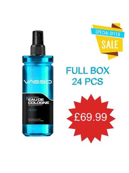 Picture of || BOX = 24 PCS || Vasso CITY LIGHT Cologne || 370 ml