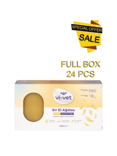 Picture of || BOX = 24 PCS || Vivet Hard Wax Naturel || 400 ml