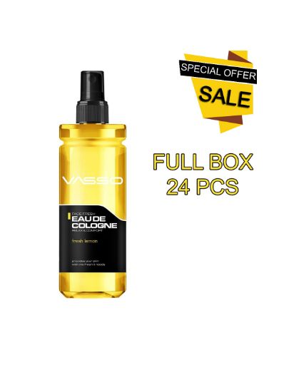 Picture of || BOX = 24 PCS || Vasso FRESH LEMON Cologne || 370 ml